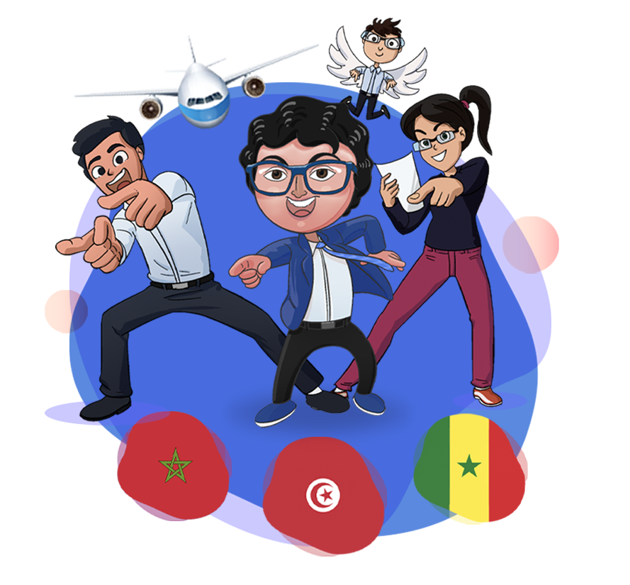 Partir en France, depuis la Tunisie, Maroc, Sénégal